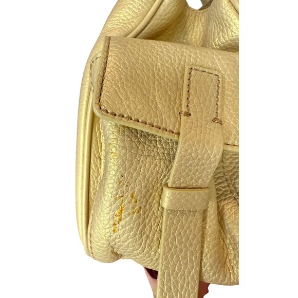 Sondra Roberts Gold Metallic Double strap Shoulder handbag - Picture 10 of 10